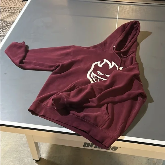 Spitfire Mens Maroon Hoodie with Graphic Design - Picture 6 of 6